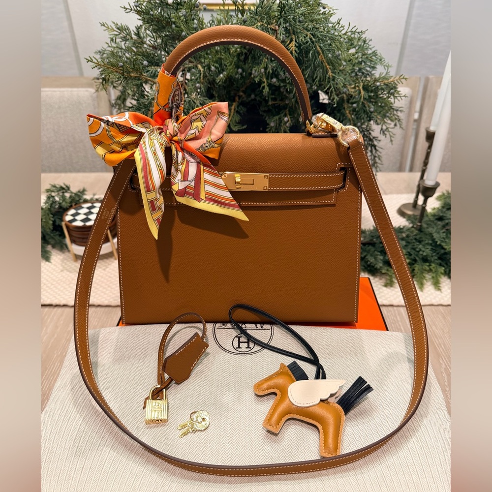 Inspire authentic leather Gold on Gold Epsom Kelly 28cm